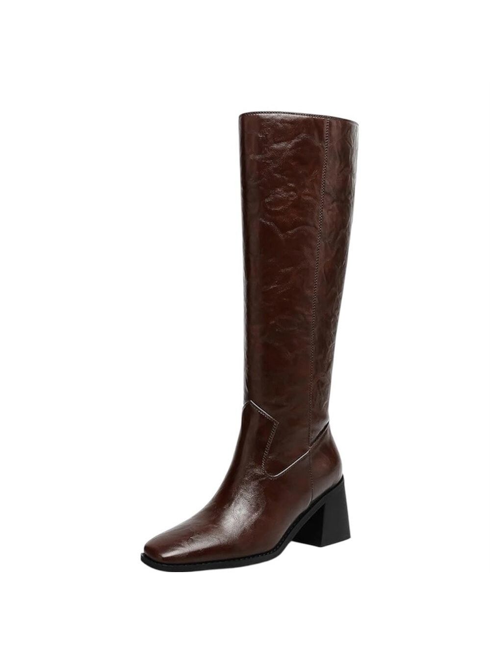Brown Knee High Women's Boots - Picture 5 of 14
